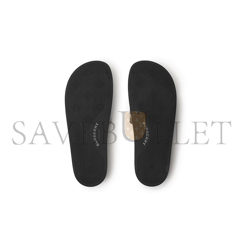 BURBERRY CHECK SLIDE SANDALS 